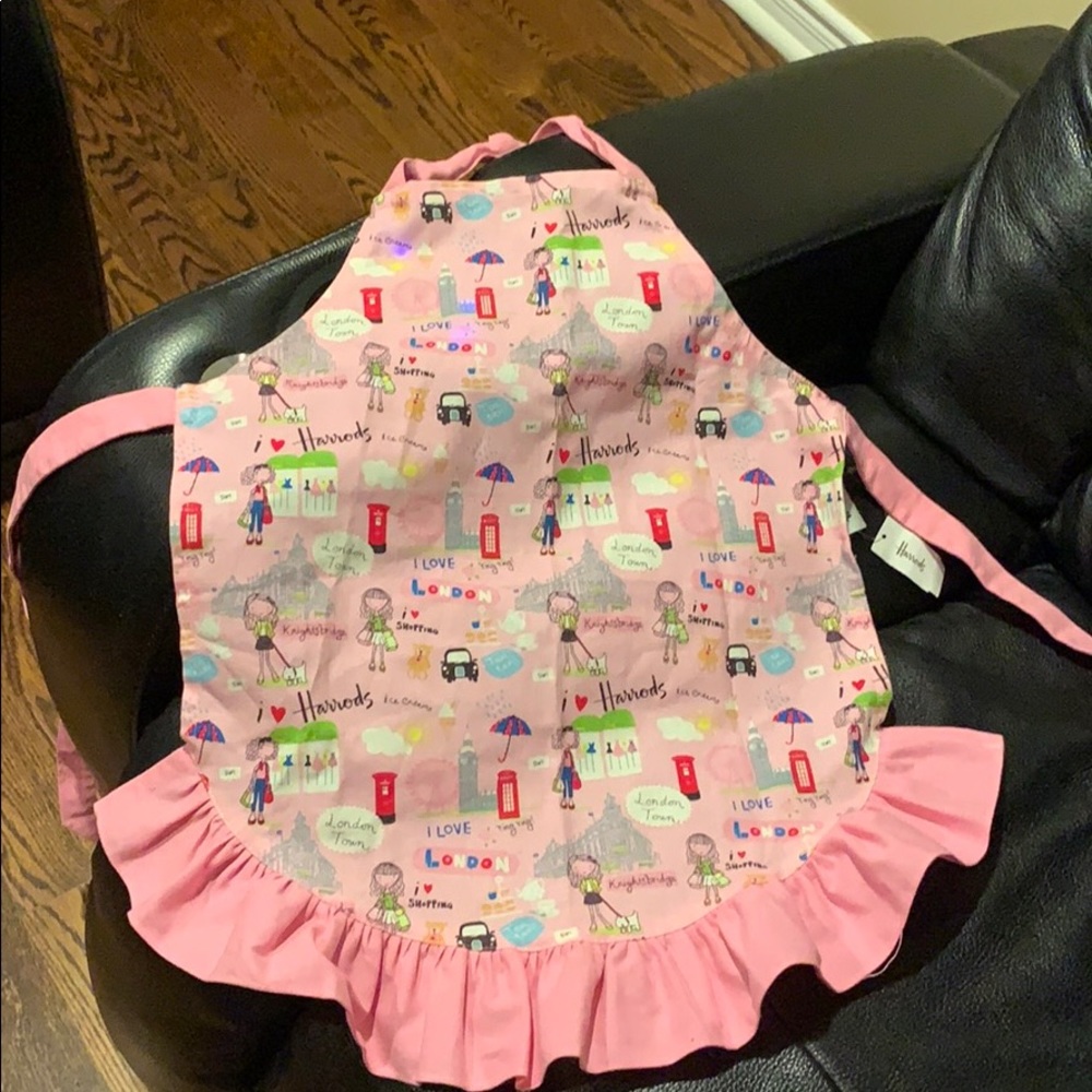 Harrods London girl kids apron